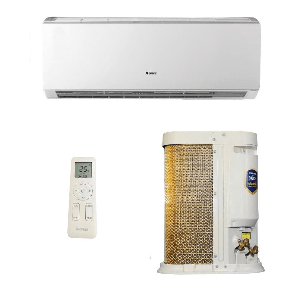 ar-condicionado gree branco mais controle remoto e cooler externo