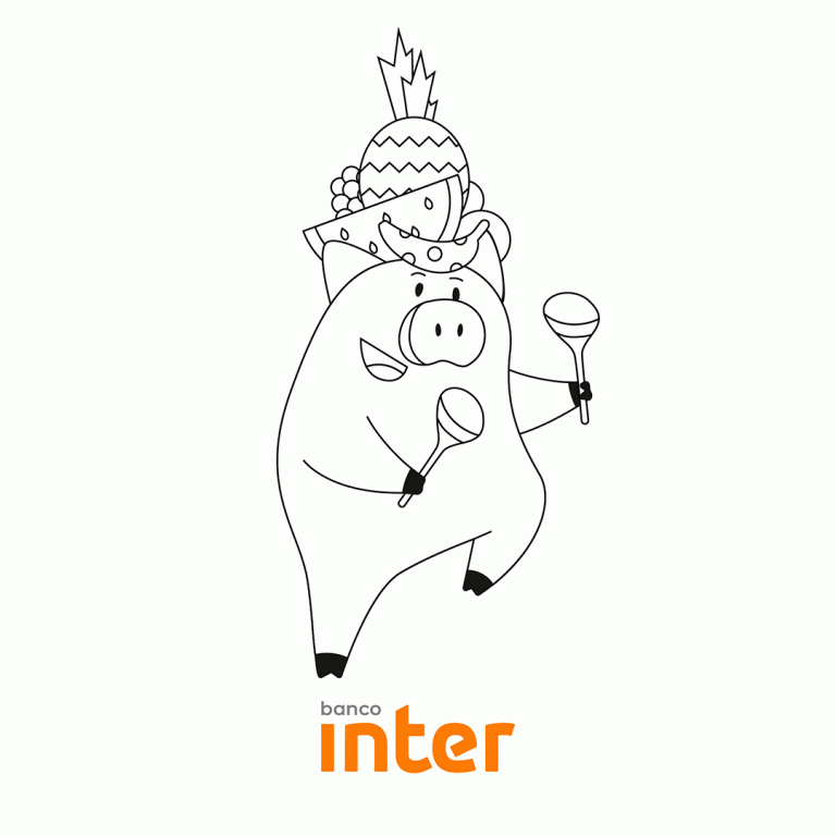 Nosso Interpig está pronto para ser colorido Nosso Interpig está pronto para ser colorido