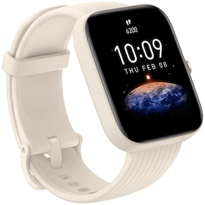 smartwatch com correia branca e tela preta para presentear no dia das mães