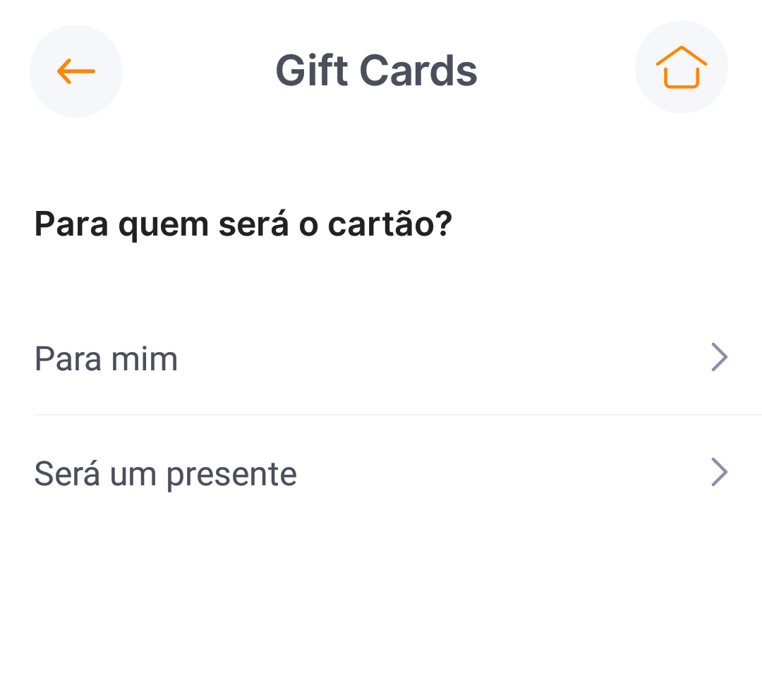 como comprar gift card no Inter