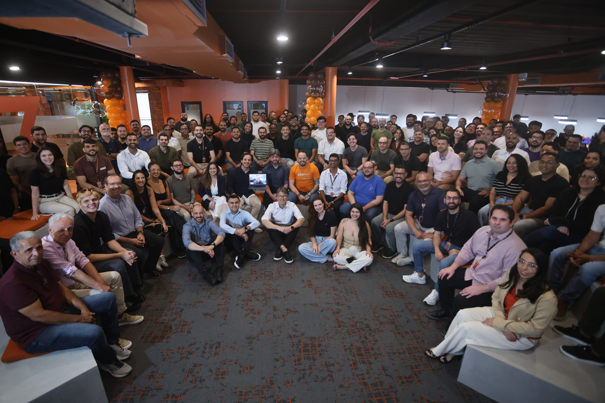 Os executivos Pedro Cruz, Danilo Dantas, Marcelo Rosa, Ernane Drummond e Alexandre Riccio, no evento de inauguração do novo escritório.