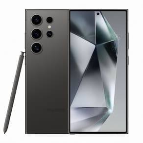 celular grafite quadrado mostrando frente e verso com caneta apoiada na tela.