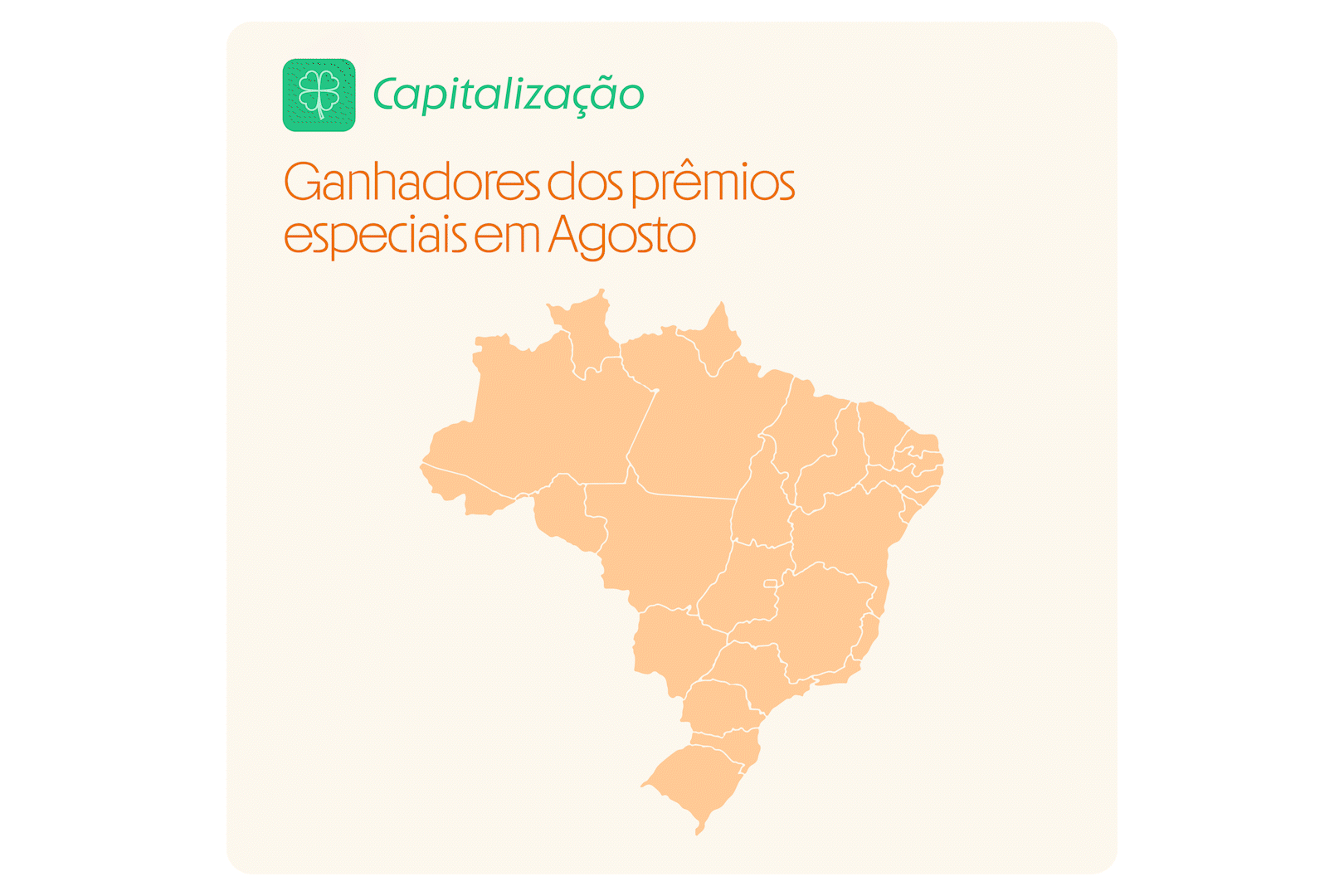 Ganhadores dos prêmios especiais em Agosto