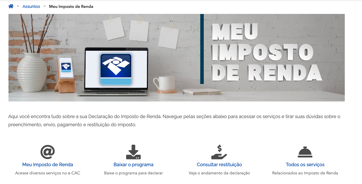 site Imposto de Renda